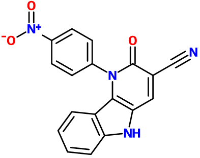 MC080198 1-(4-NO2-Ph)-2-oxo-2,5-dihydro-pyrido[3,2-b]indole-3-CN - 点击图像关闭